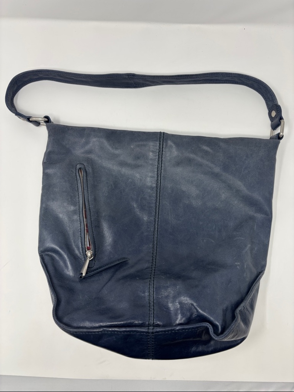 Hobo | Leather Shoulder Bag blue grey